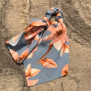 Floral Hair Scrunchie with Bow
